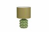 Lampka nocna stołowa ceramiczna podstawa tkaninowy abażur zielona nowoczesna designerska KATE R56481015 Rl